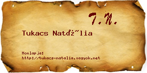 Tukacs Natália névjegykártya
